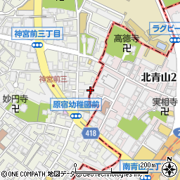 東京都渋谷区神宮前3丁目42周辺の地図