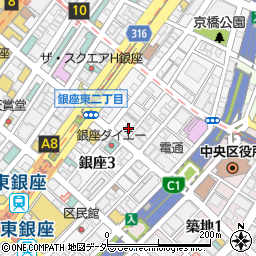 東京都中央区銀座2丁目13-11周辺の地図