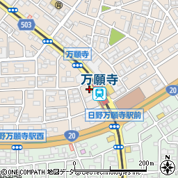 万願寺駅周辺の地図