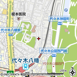 東京都渋谷区代々木5丁目37周辺の地図