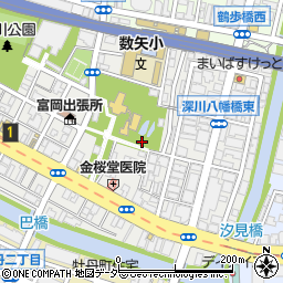 タイムズ富岡八幡宮東駐車場周辺の地図