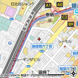 花田美術銀座店　美術品買取窓口周辺の地図