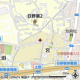 東京都日野市宮335周辺の地図