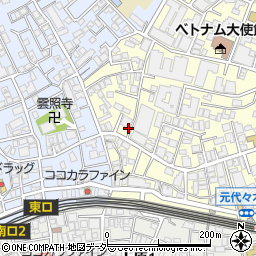 東京都渋谷区元代々木町15周辺の地図