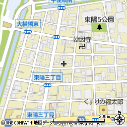江東区　東陽児童館周辺の地図