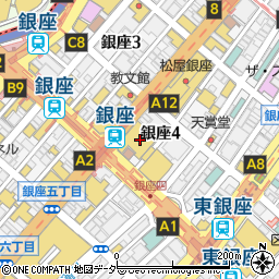 築地青空三代目 銀座三越店周辺の地図