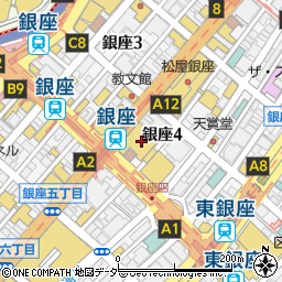 築地青空三代目 銀座三越店周辺の地図