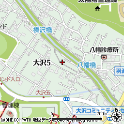 東京都三鷹市大沢5丁目12周辺の地図