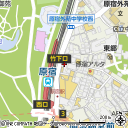 吉野家 原宿竹下口店周辺の地図