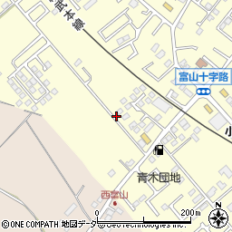 千葉県八街市富山周辺の地図