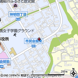 ファミリーマート日野神明店周辺の地図