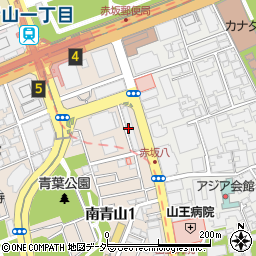 ゆで太郎 南青山1丁目店周辺の地図