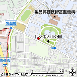 渋谷区立　代々木大山公園運動場周辺の地図