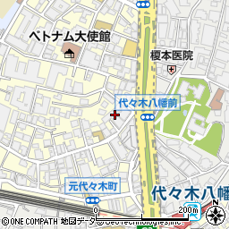 東京都渋谷区元代々木町33周辺の地図