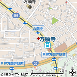 ダイヤ通商株式会社　日野万願寺ＳＳ周辺の地図