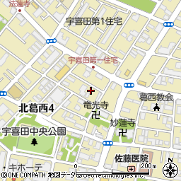 東京都江戸川区北葛西4丁目周辺の地図