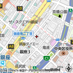東京都中央区銀座2丁目13周辺の地図