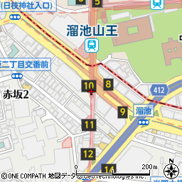 三菱ＵＦＪ銀行溜池山王駅 ＡＴＭ周辺の地図