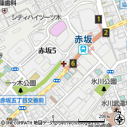 赤い鯨 赤坂店周辺の地図