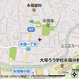 東京都杉並区永福1丁目22周辺の地図