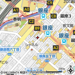 東京都中央区銀座5丁目周辺の地図
