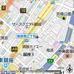 銀座２丁目パーキングメーター２周辺の地図