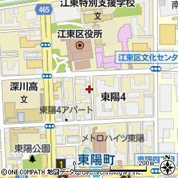 東京都江東区東陽4丁目周辺の地図