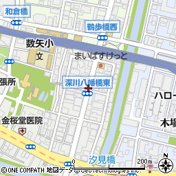 東京都江東区富岡2丁目周辺の地図
