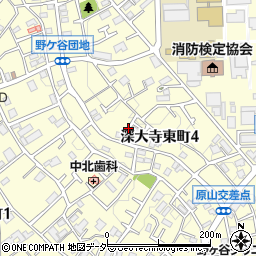 東京都調布市深大寺東町4丁目周辺の地図