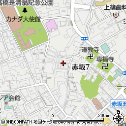 東京都港区赤坂7丁目5周辺の地図