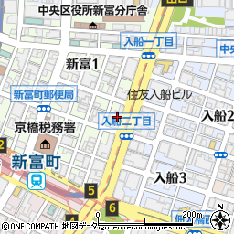 吉野家 新富町店周辺の地図