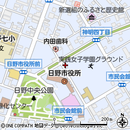 三菱ＵＦＪ銀行日野市役所北 ＡＴＭ周辺の地図