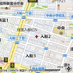 東京都中央区入船2丁目周辺の地図