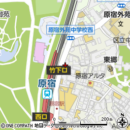 星乃珈琲店 原宿店周辺の地図