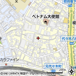 東京都渋谷区元代々木町36周辺の地図
