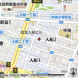 東京都中央区入船周辺の地図