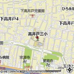 東京都杉並区下高井戸周辺の地図
