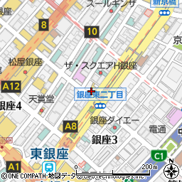 鍵の出張救急車中央区銀座営業所２４時間受付センター周辺の地図