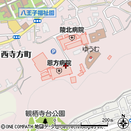 恩方病院周辺の地図