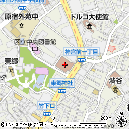 原宿警察署周辺の地図