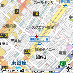 なか卯東銀座店周辺の地図