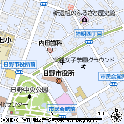 東京都日野市神明周辺の地図