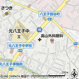 ファミリーマート八王子大楽寺町店周辺の地図