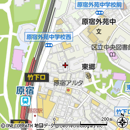 東京都渋谷区神宮前1丁目21-4周辺の地図