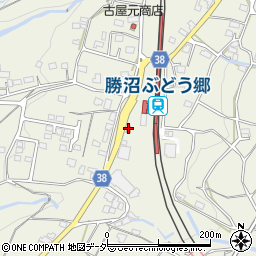 山梨県警察本部　日下部警察署勝沼ぶどう郷駅前警察官駐在所周辺の地図