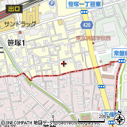 コーポ笹塚周辺の地図