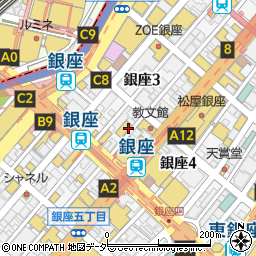 株式会社銀座十字屋ハープフルートサロン周辺の地図