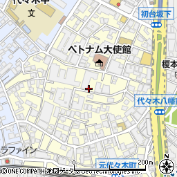東京都渋谷区元代々木町周辺の地図