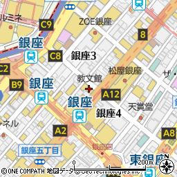 株式会社教文館　３Ｆ・洋書コーナー周辺の地図