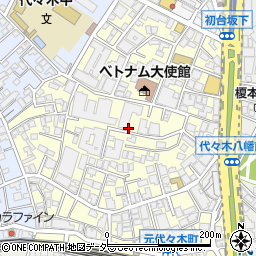 東京都渋谷区元代々木町周辺の地図